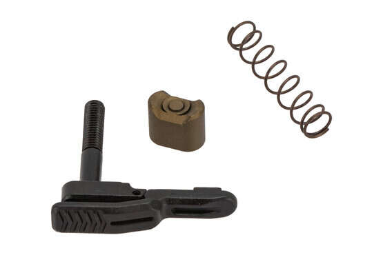 strike industries ambidextrous AR-15 magazine release with flat dark earth mag release button.